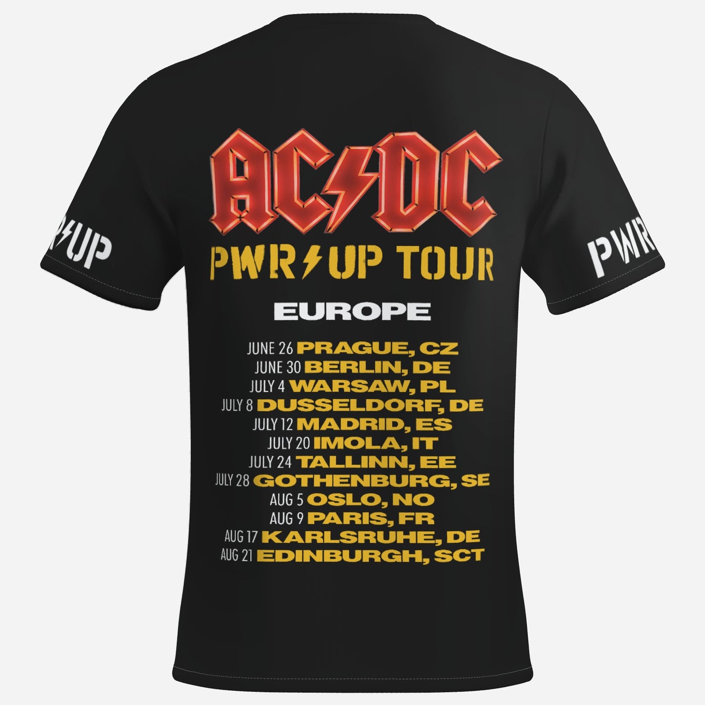 AC/DC PWR UP Men's T-Shirt Short Sleeve-Imitation Cotton 170 GSM