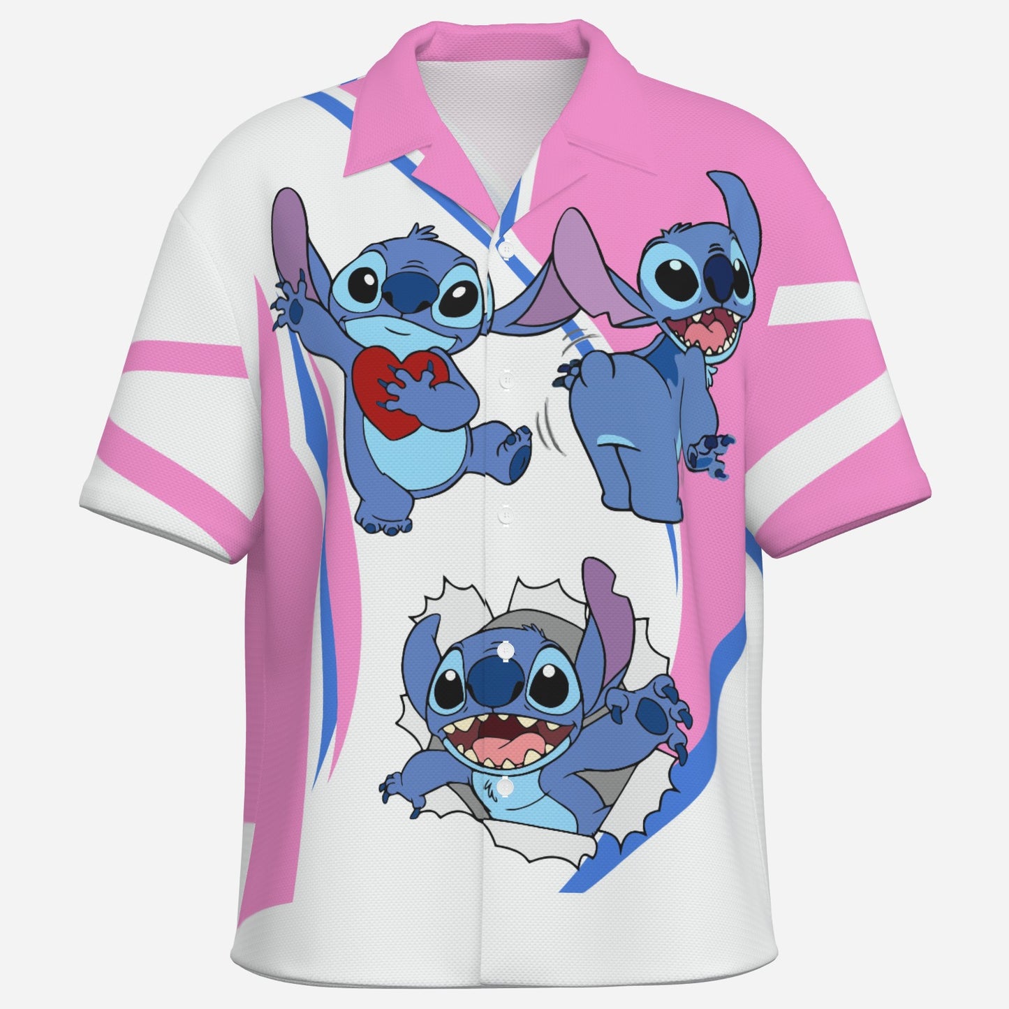 Stitch Women's Hawaiian Shirt Single Lapel
