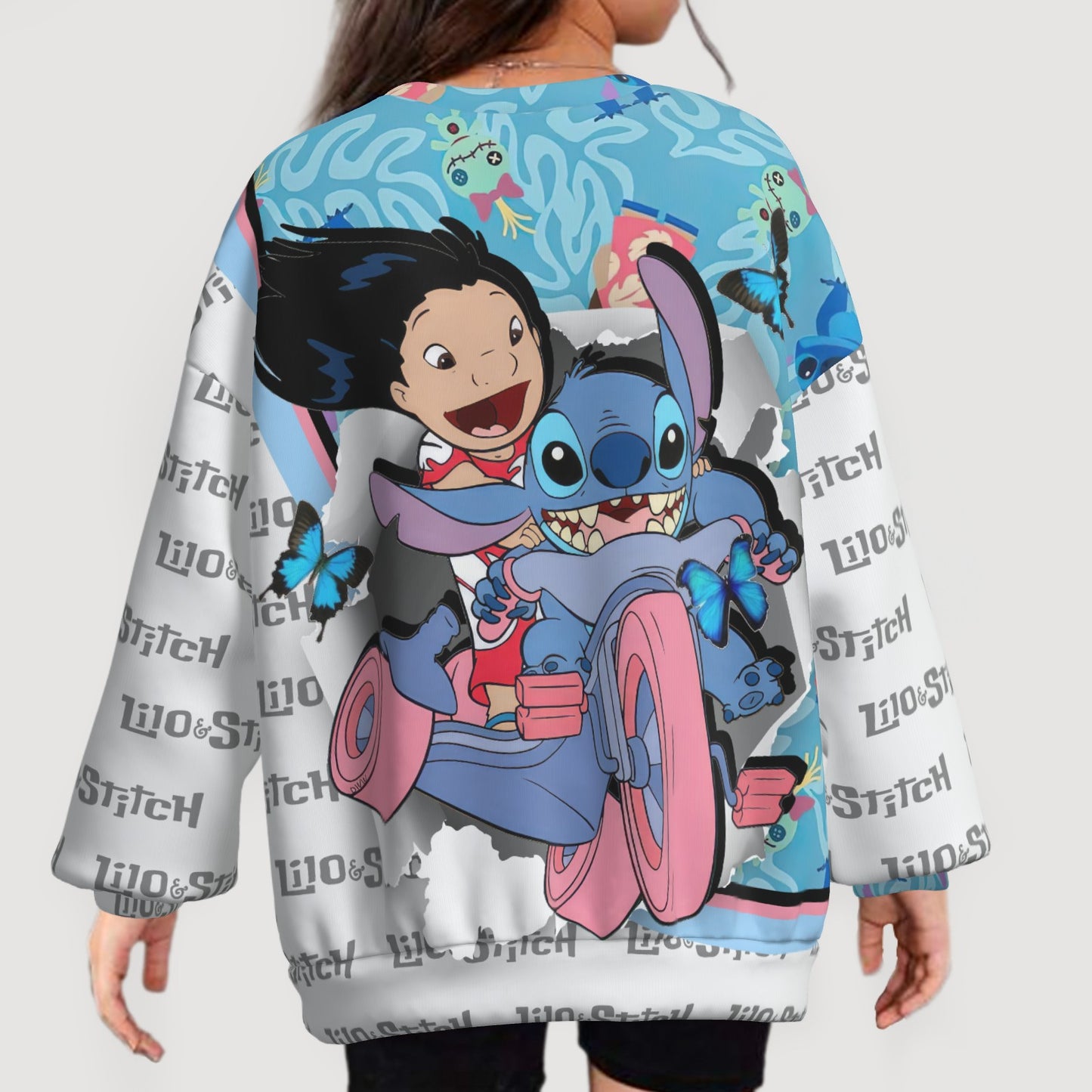 Lilo & Stitch Girl's Sweatshirt O Neck-Air Layer
