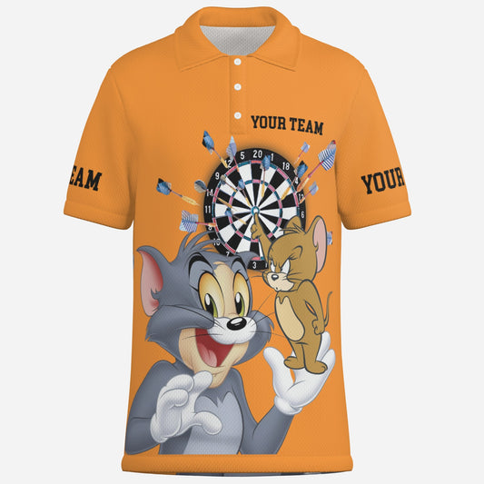 Dart Men's Polo Shirt Golf Jersey-Mi Tong Mesh