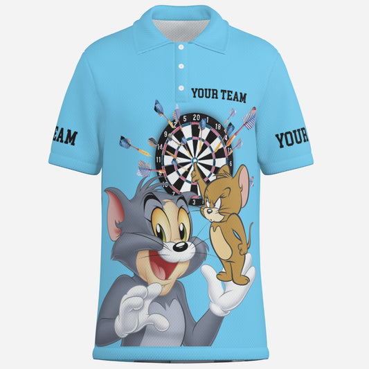 Dart Men's Polo Shirt Golf Jersey-Mi Tong Mesh