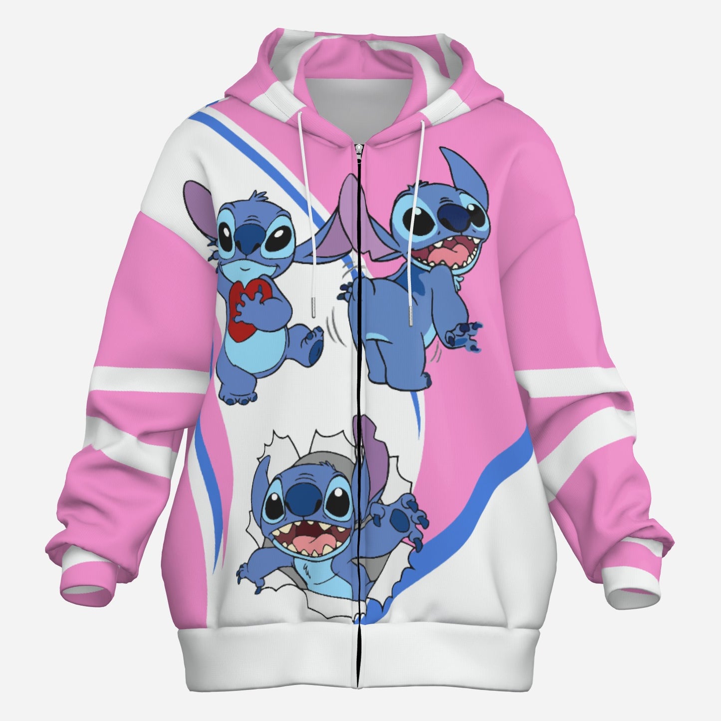 Lilo & Stitch Women's Zipper Hoodie With Pocket-Air Layer