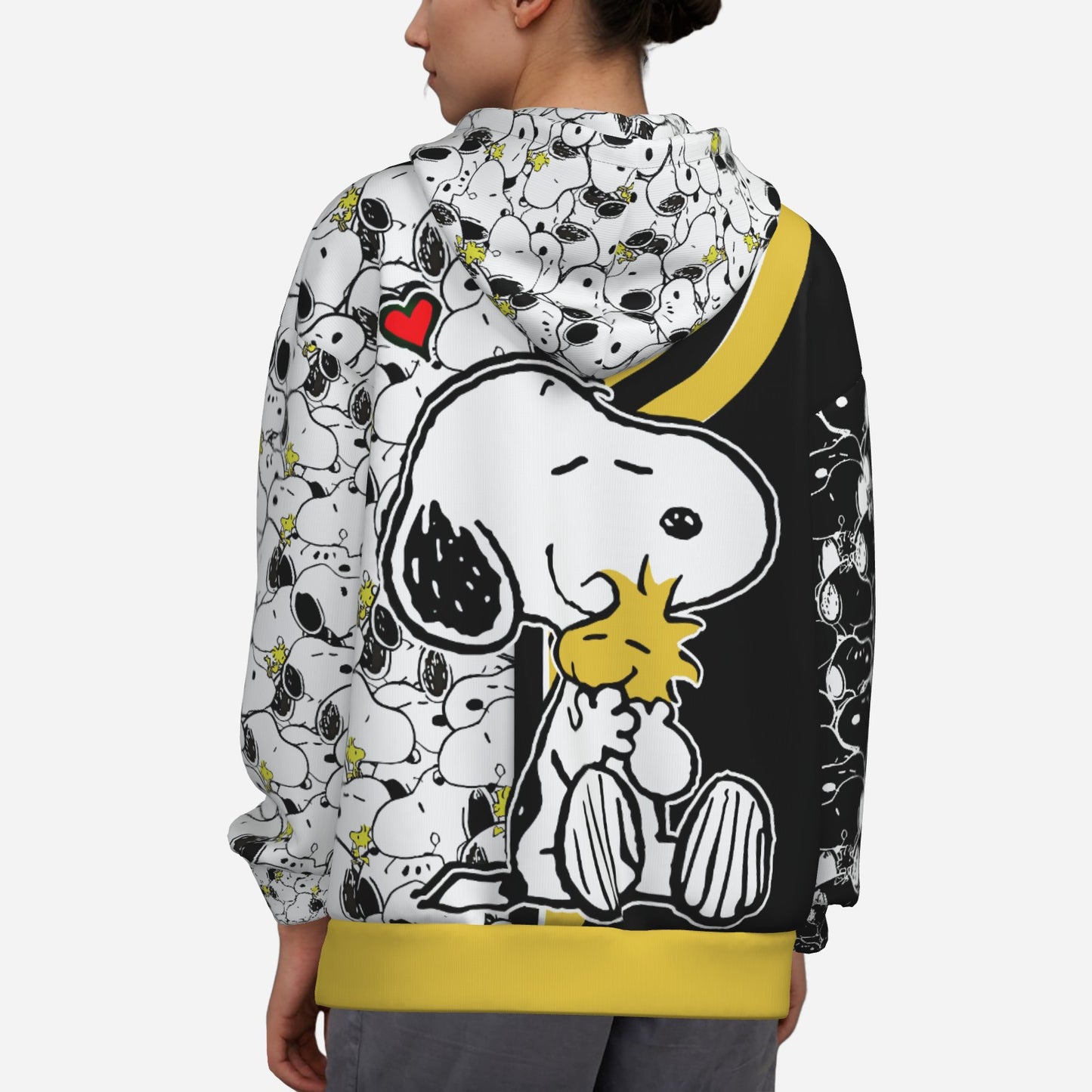 Snoopy Women's Zipper Hoodie With Pocket-Air Layer 230 GSM