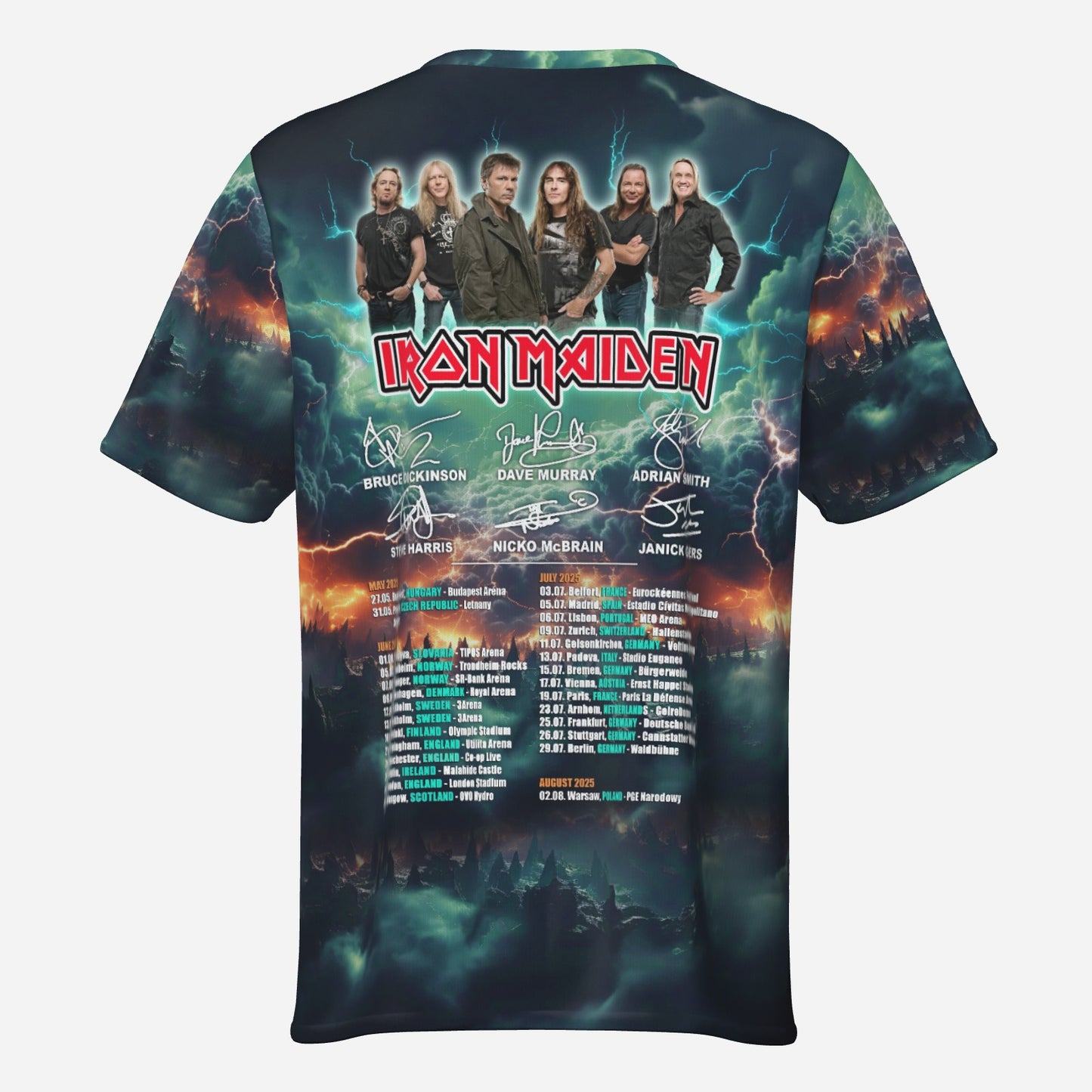 Iron Maiden Tour 2025  Cotton  Men's T-Shirt