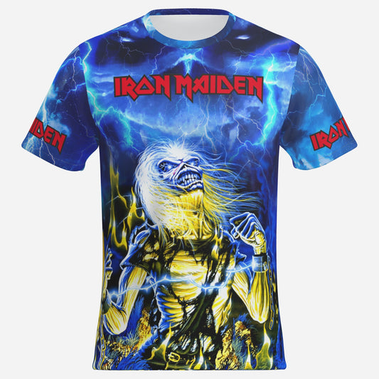 Iron Maiden Men's T-Shirt Short Sleeve-Imitation Cotton 170 GSM