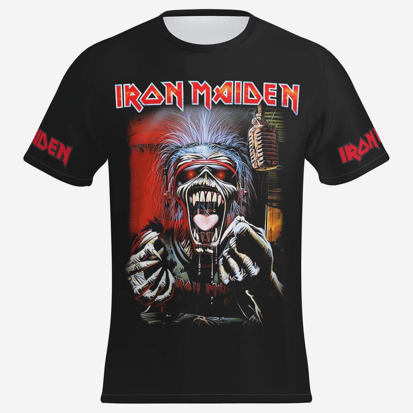 Iron Maiden  Men's T-Shirt Short Sleeve-Imitation Cotton 170 GSM