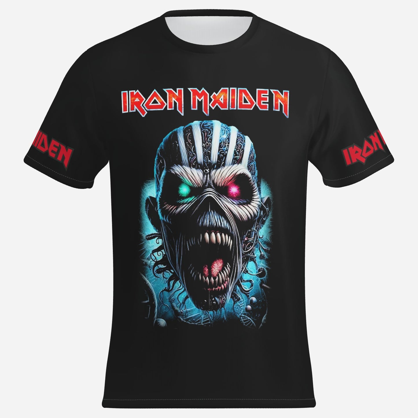 Iron Maiden Men's T-Shirt Short Sleeve-Imitation Cotton 170 GSM