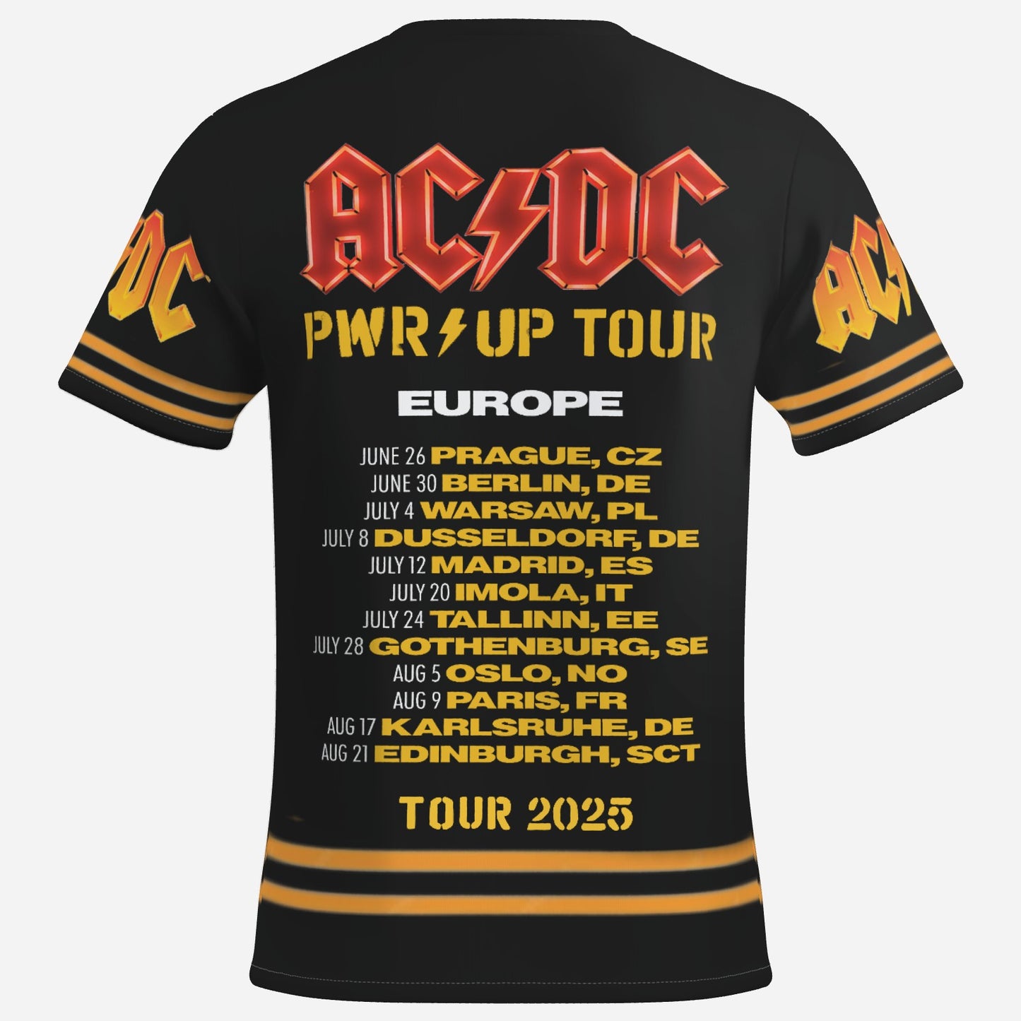 AC/DCPWR UP Men's T-Shirt Short Sleeve-Imitation Cotton 170 GSM
