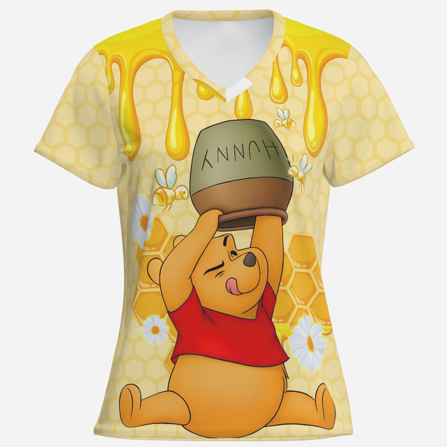 Winnie Pooh Women's T-Shirt Classic Fit-Imitation Cotton 170 GSM