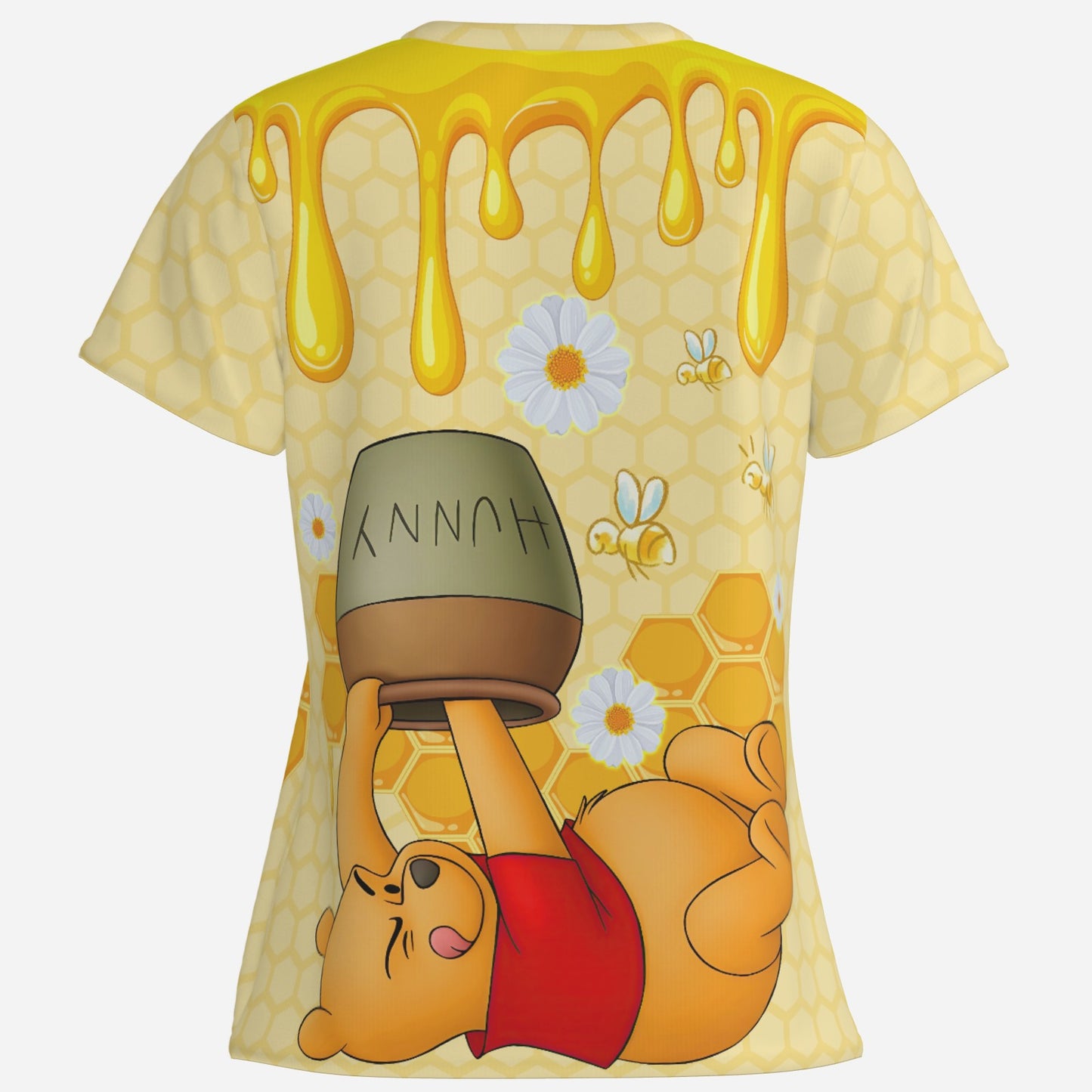 Winnie Pooh Women's T-Shirt Classic Fit-Imitation Cotton 170 GSM