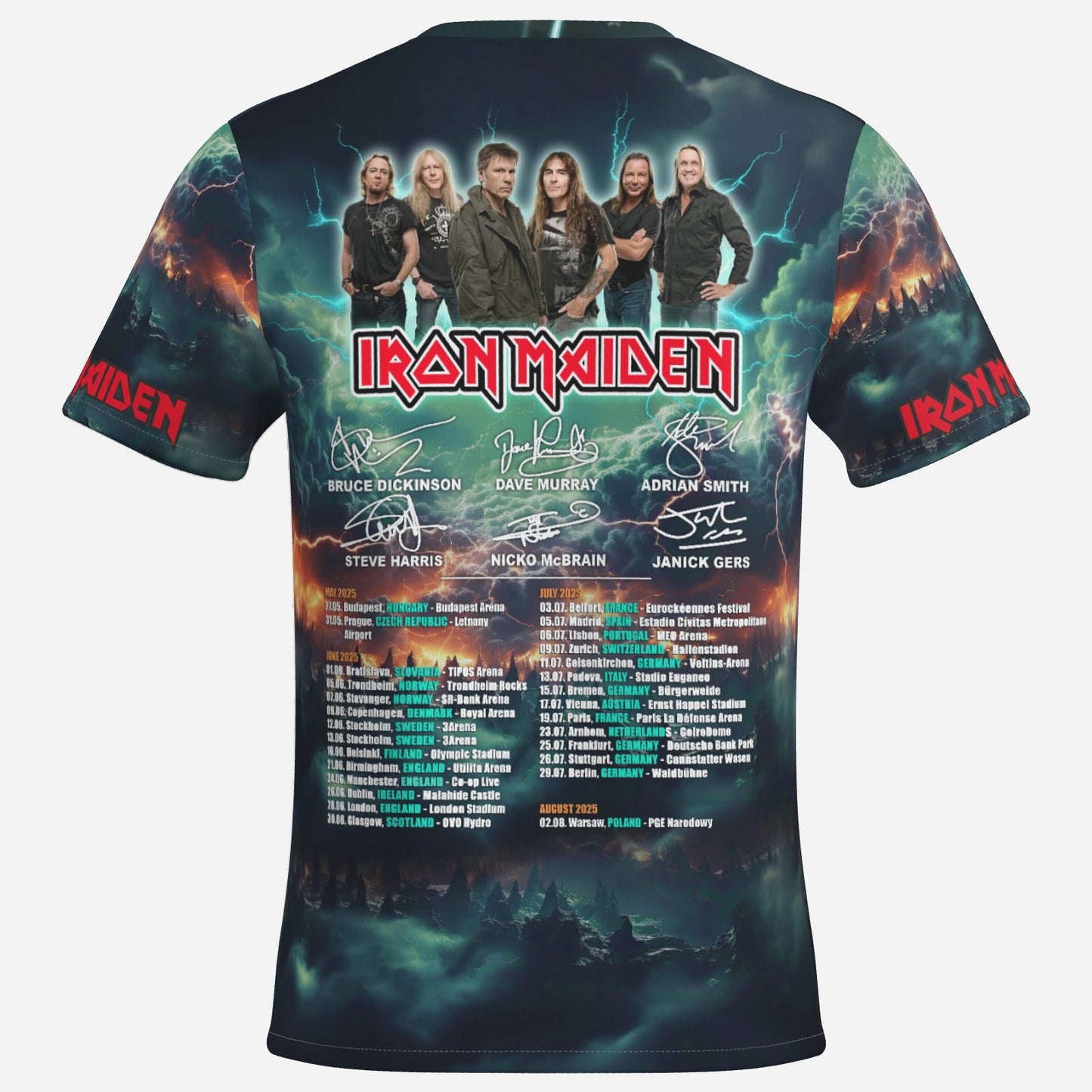 Iron Maiden Tour 2025/ 2026 Cotton Print Men's T-Shirt O Neck