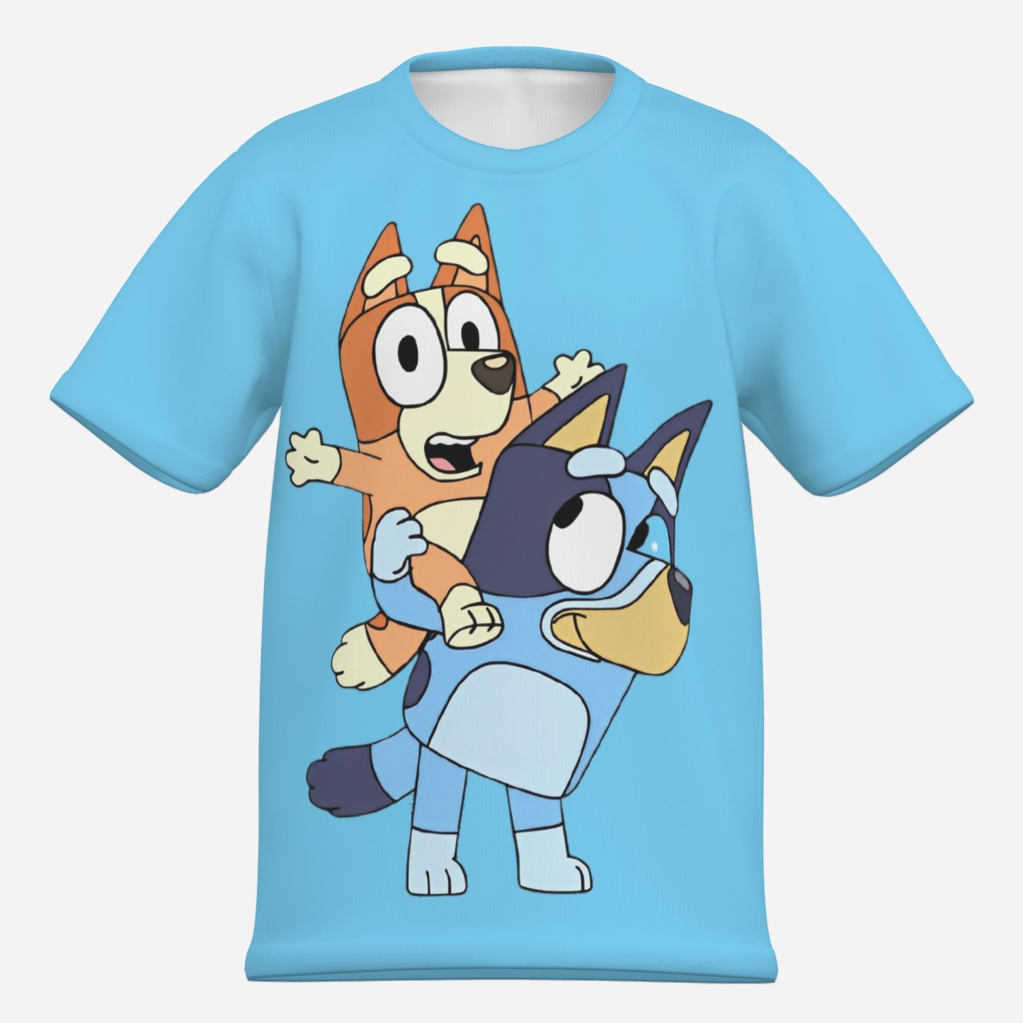 Bluey Boy's O Neck T-Shirt-Imitation Cotton 170 GSM