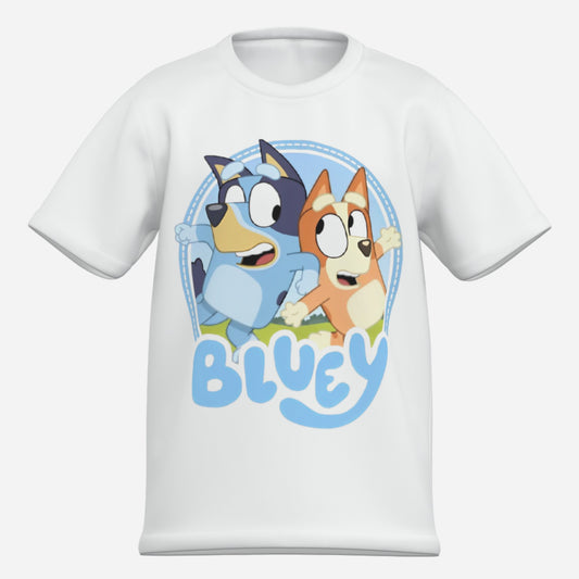 "Bluey"  Boy's O Neck T-Shirt-Imitation Cotton 170 GSM