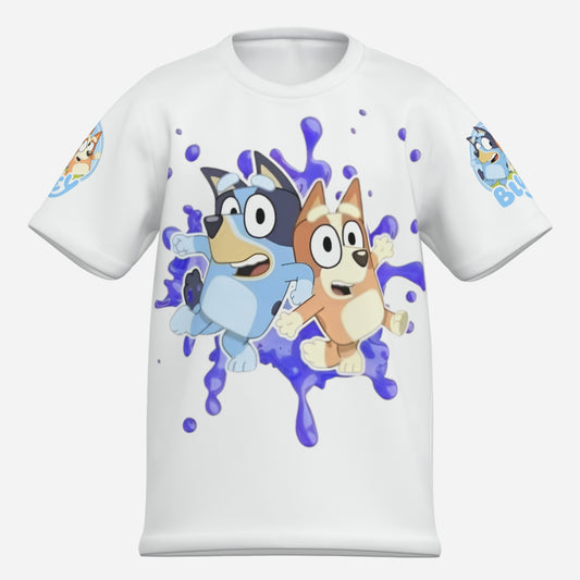 "Bluey" Boy's O Neck T-Shirt-Imitation Cotton 170 GSM