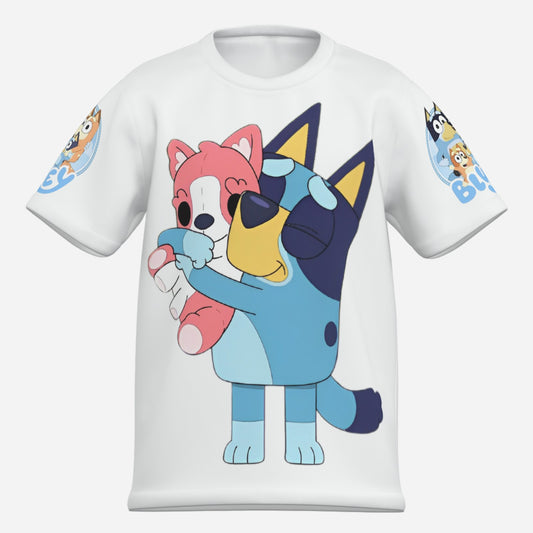 "Bluey" Boy's O Neck T-Shirt-Imitation Cotton 170 GSM