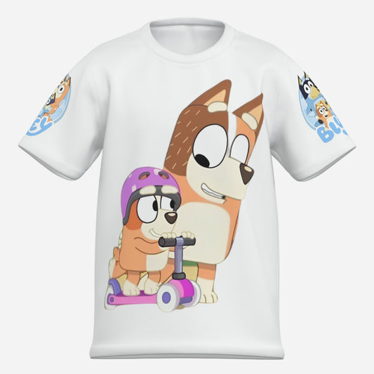 "Bluey" Boy's O Neck T-Shirt-Imitation Cotton 170 GSM