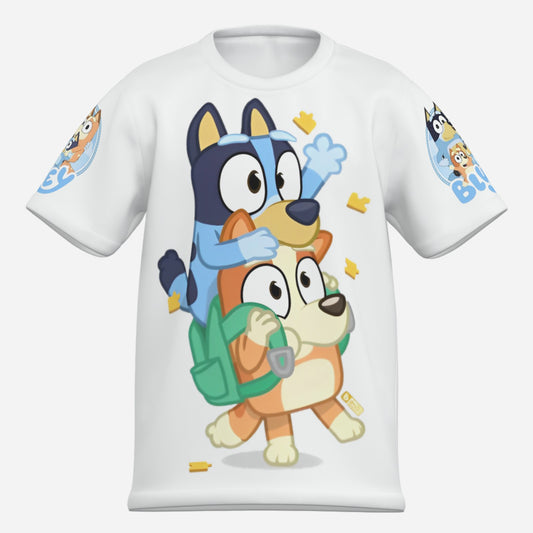 "Bluey" Boy's O Neck T-Shirt-Imitation Cotton 170 GSM