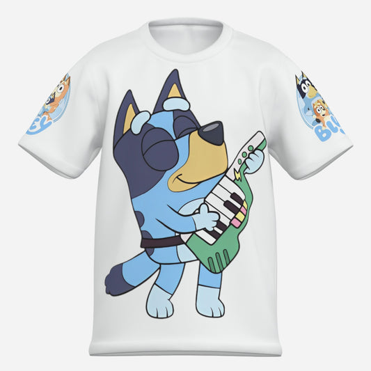 "Bluey" Boy's O Neck T-Shirt-Imitation Cotton 170 GSM