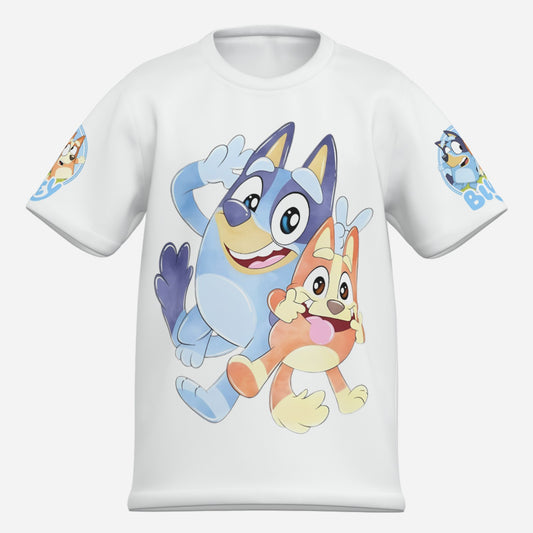 "Bluey" Boy's O Neck T-Shirt-Imitation Cotton 170 GSM