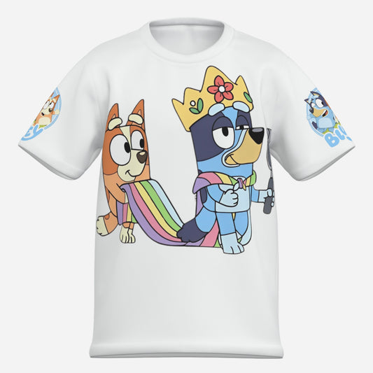 "Bluey" Boy's O Neck T-Shirt-Imitation Cotton 170 GSM