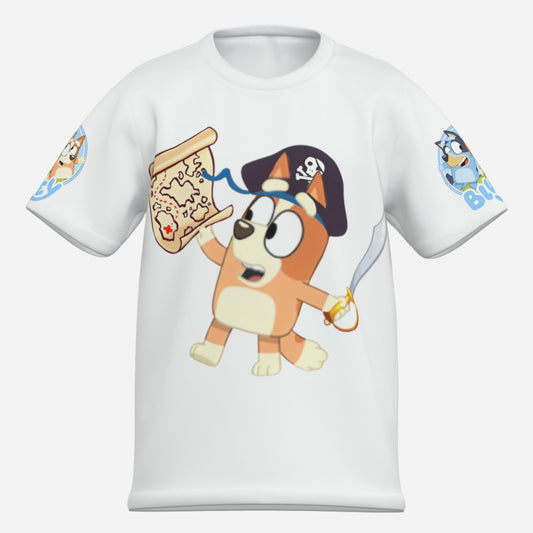 "Bluey" Boy's O Neck T-Shirt-Imitation Cotton 170 GSM