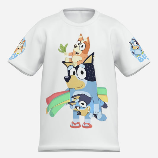 "Bluey" Boy's O Neck T-Shirt-Imitation Cotton 170 GSM
