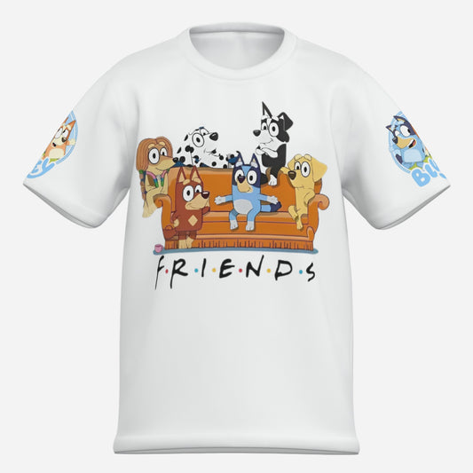 "Bluey" Boy's O Neck T-Shirt-Imitation Cotton 170 GSM