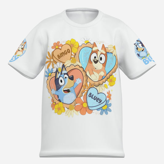 "Bluey" Boy's O Neck T-Shirt-Imitation Cotton 170 GSM