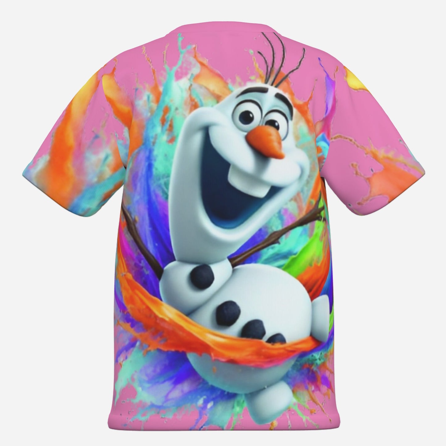 Frozen O Neck T-Shirt-Imitation Cotton 170 GSM