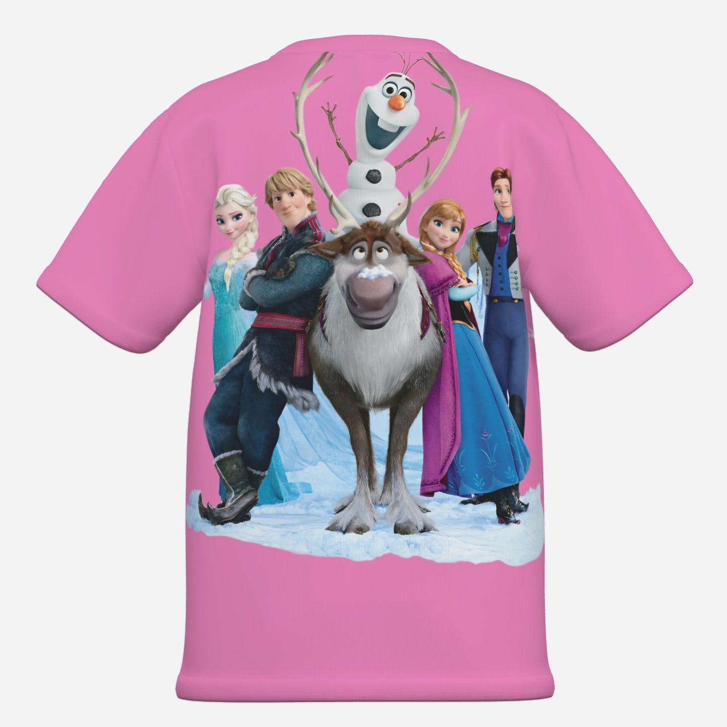Frozen O Neck T-Shirt-Imitation Cotton 170 GSM
