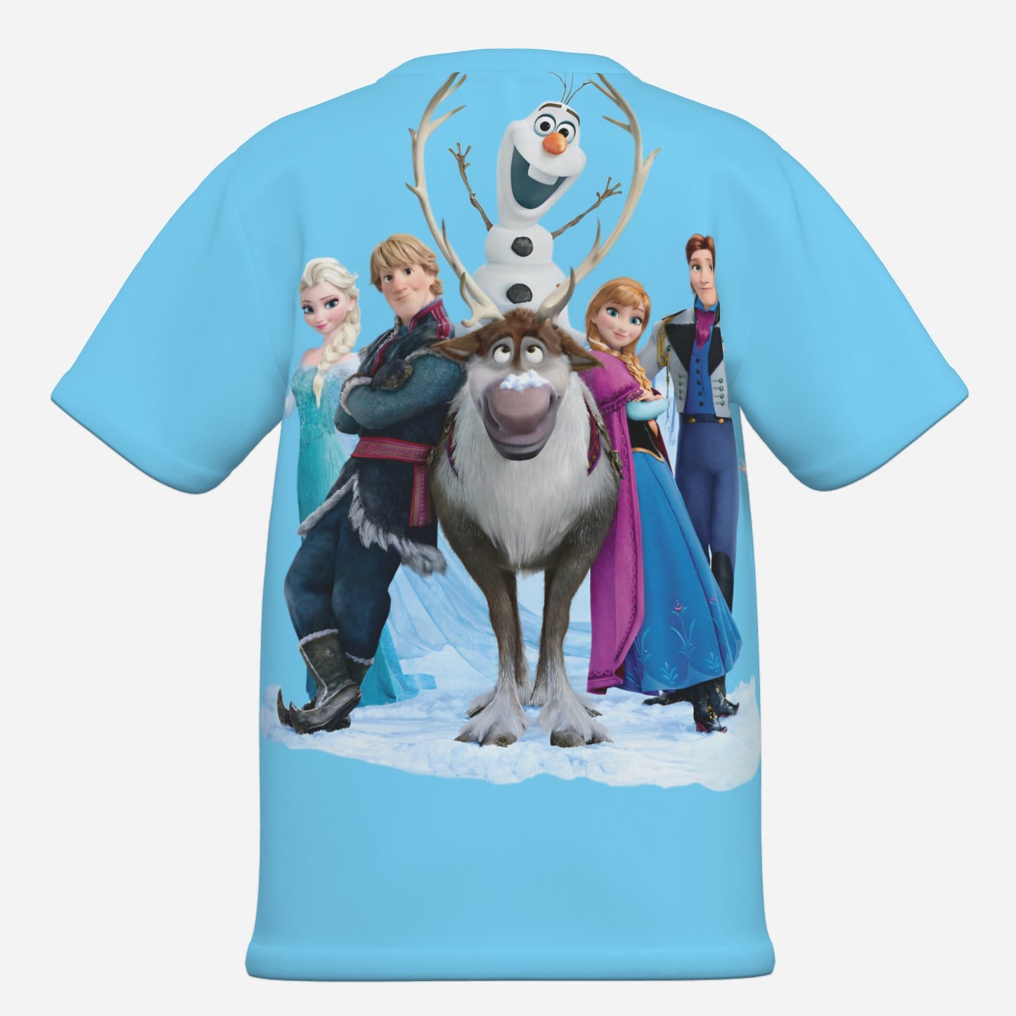 Frozen O Neck T-Shirt-Imitation Cotton 170 GSM