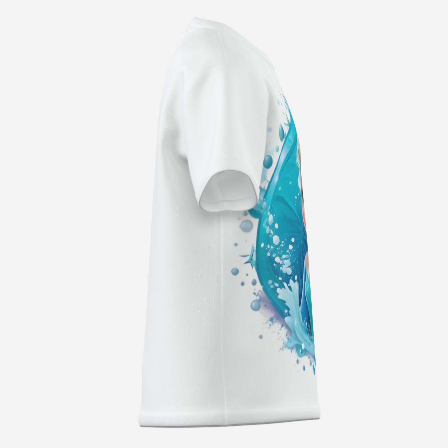 Frozen O Neck T-Shirt-Imitation Cotton 170 GSM