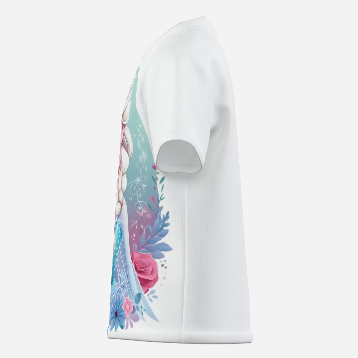 Frozen O Neck T-Shirt-Imitation Cotton 170 GSM