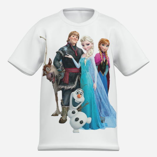 Frozens O Neck T-Shirt-Imitation Cotton 170 GSM