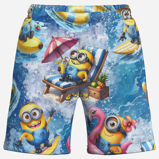 Minions Elastic Waist Short Pants-Elastic Cloth 120 GSM