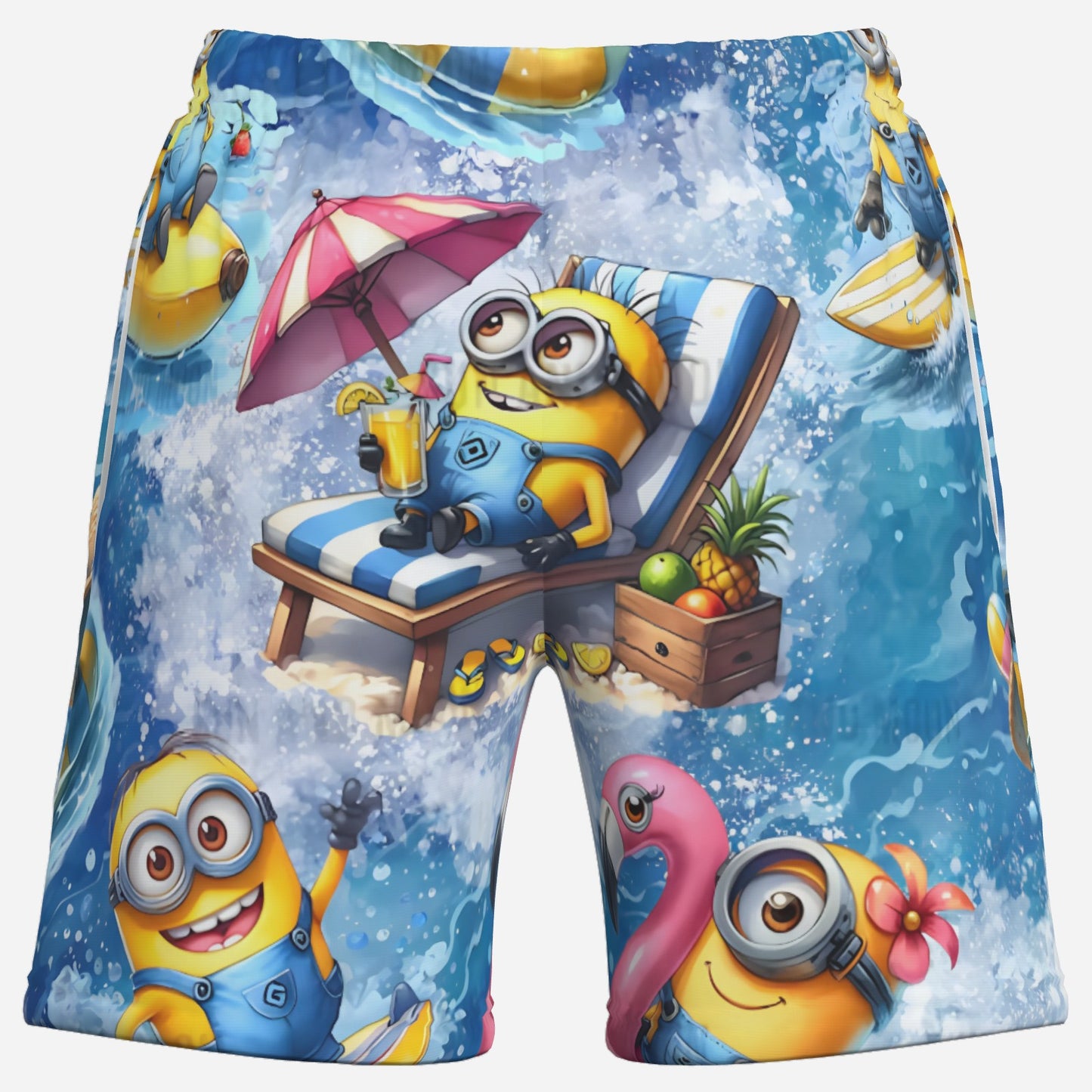 Minions Elastic Waist Short Pants-Elastic Cloth 120 GSM