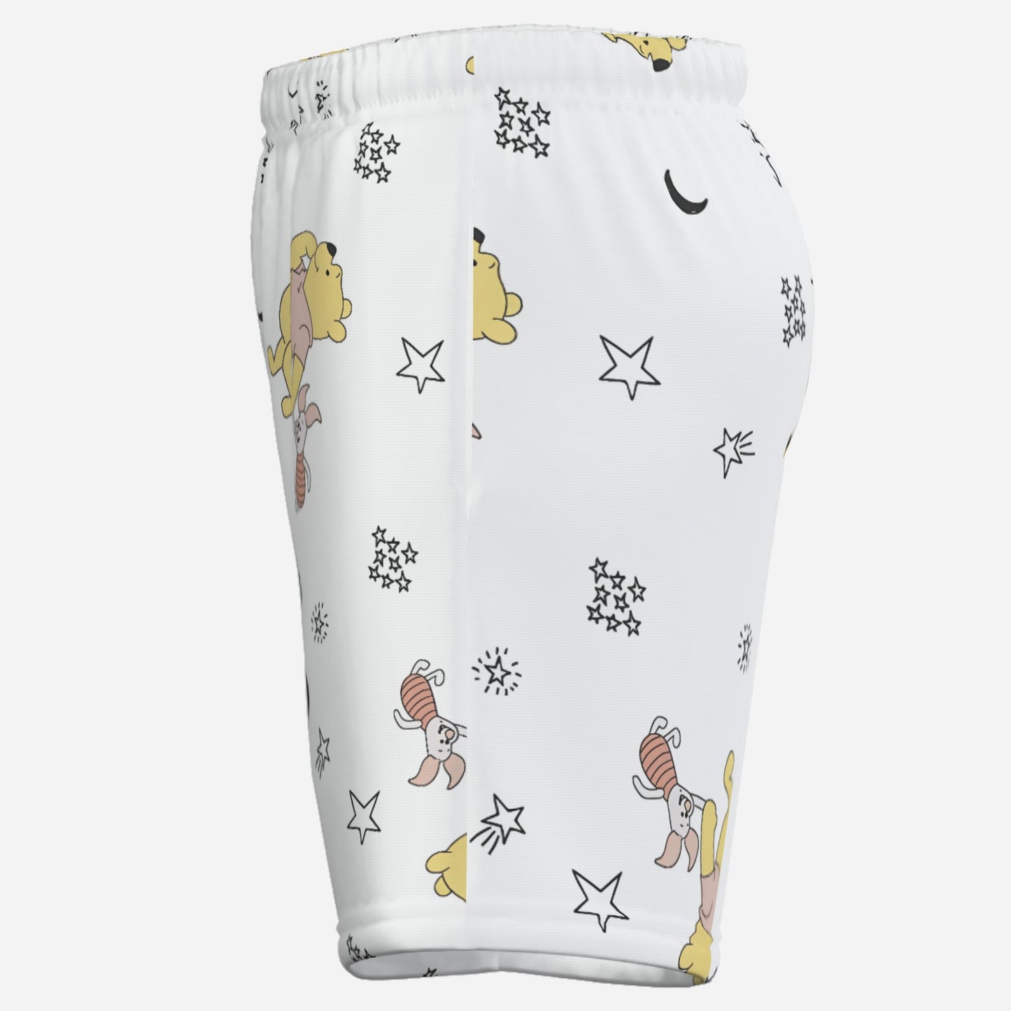 Winnie Pooh Elastic Waist Short Pants-Elastic Cloth 120 GSM
