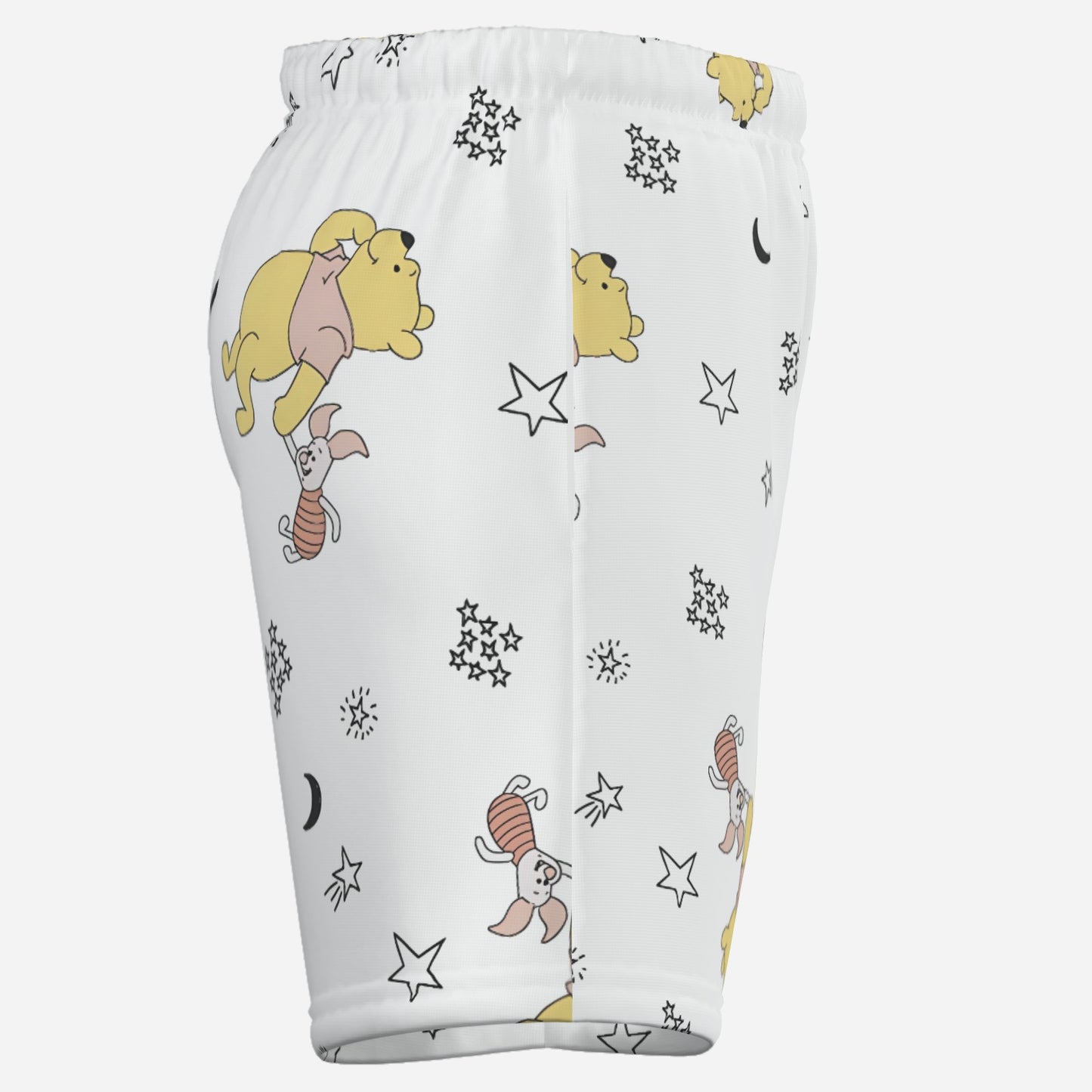 Winnie Pooh Elastic Waist Short Pants-Elastic Cloth 120 GSM