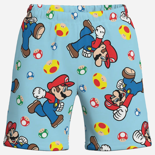 Mario Boy's Elastic Waist Short Pants-Elastic Cloth 120 GSM