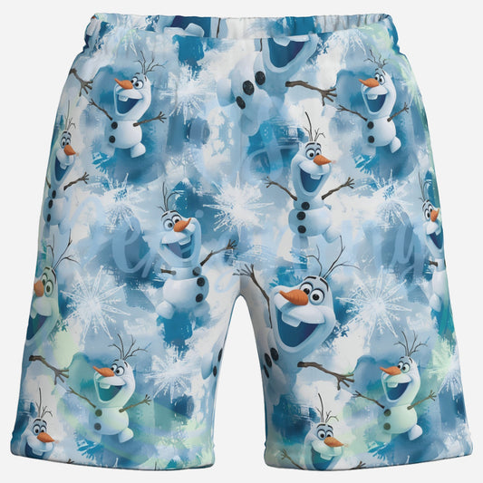 Olaf Boy's Elastic Waist Short Pants-Elastic Cloth 120 GSM