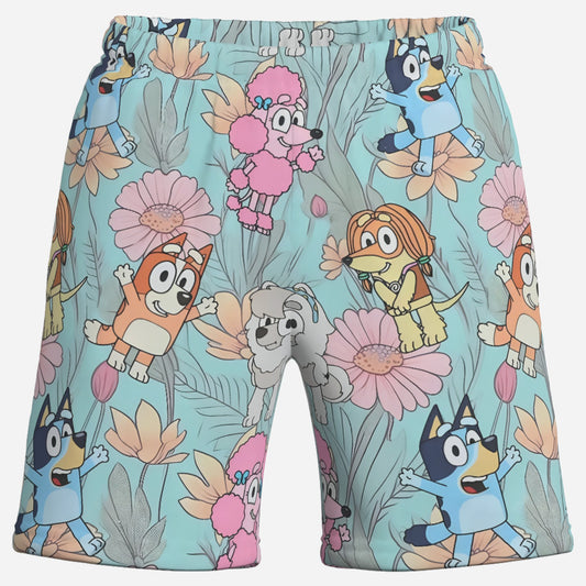 Bluey Boy's Elastic Waist Short Pants-Elastic Cloth 120 GSM