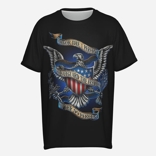 USA Men's O Neck T-Shirt-Reinforced Neckline-Mi Tong Mesh 140 GSM