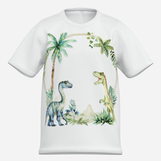 Lustiges Kinder Dino T-Shirt aus Baumwolle Imitat