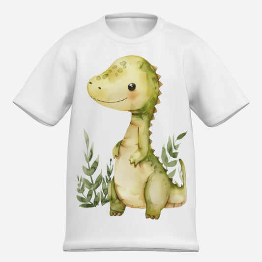 Lustiges Kinder Dino T-Shirt aus Baumwolle Imitat