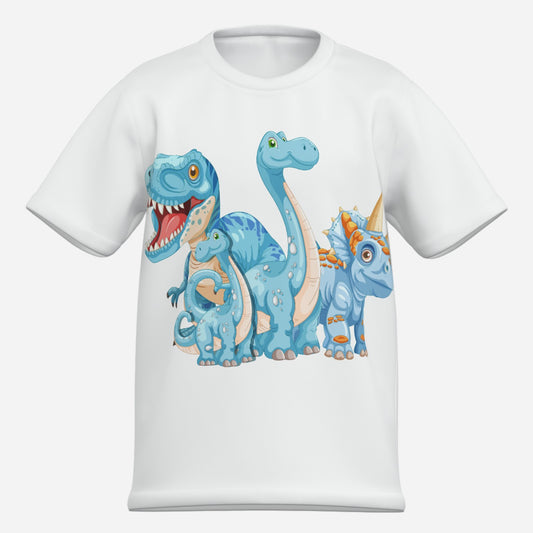 Lustiges Kinder Dino T-Shirt aus Baumwolle Imitat
