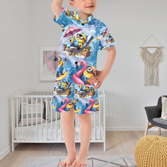 Minions  V-Neck Short Pyjama Set