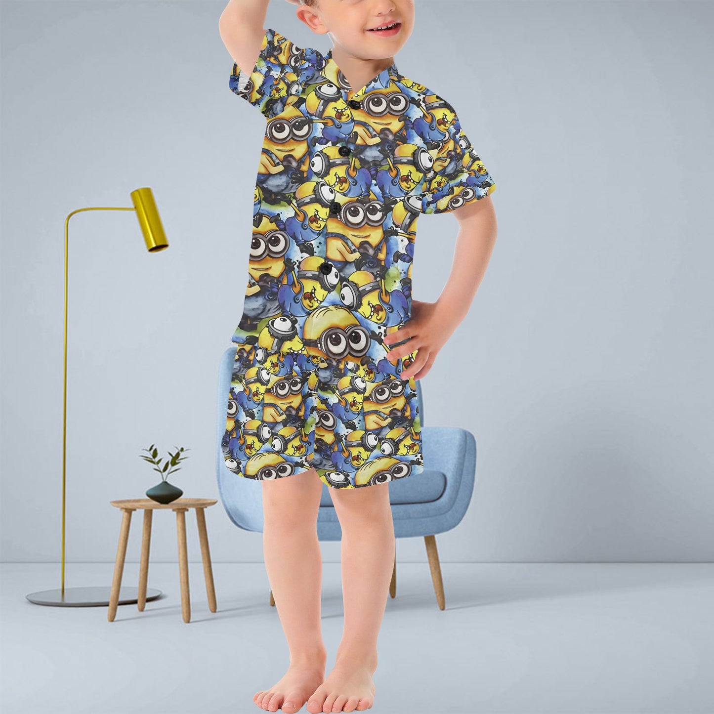 Minions V-Neck Short Pyjama Set