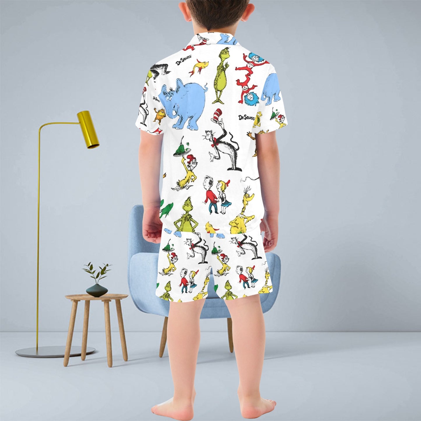 A Little Dr. Seuss V-Neck Short Pyjama Set