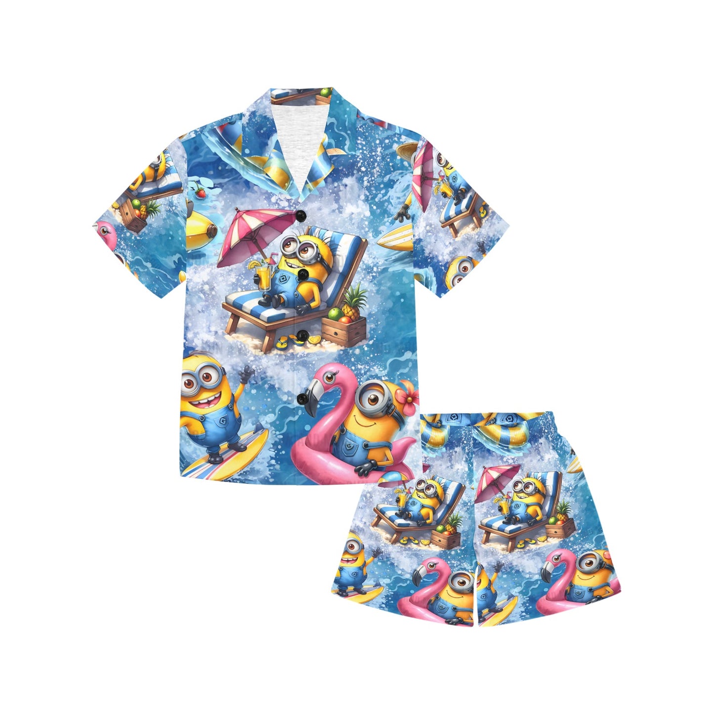 Minions  V-Neck Short Pyjama Set