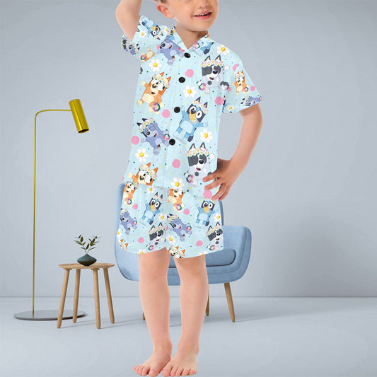 "Bluey"  V-Neck Short Pyjama Set